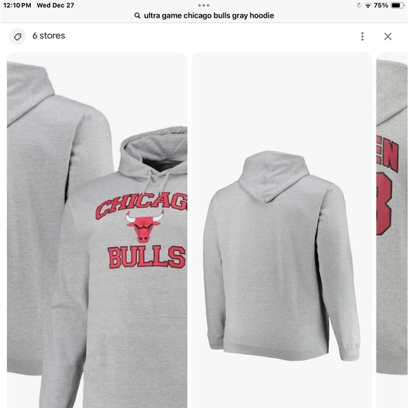 Chicago Bulls Hoodie NWT - Picture 2 of 3